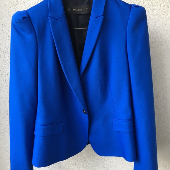 zara royal blue blazer